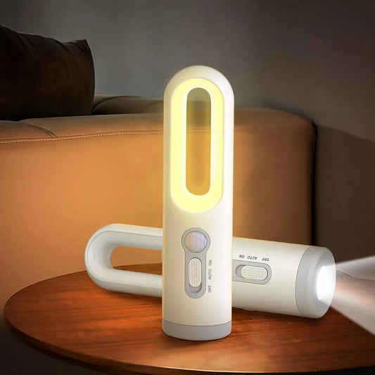 2-in-1 Motion Sensor Night Light and Portable Flashlight – Suitable for Any Place