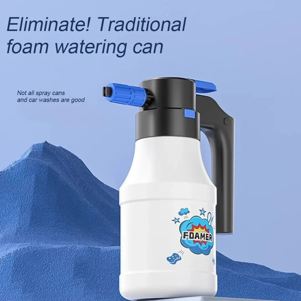 1.5L Car Wash Electric Water Gun USB Rechargeable Electric Car Wash Spray Bottle Hand Pump Foam Sprayer Car Home Cleaning Tools