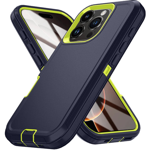 Shockproof Armor Defender Phone Cases For iPhone 16 Pro Max 13 12 Mini 14 Plus 11 15 Pro Max 16E Hard PC+TPU Stand Protect Cover