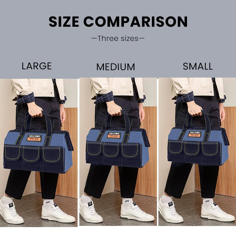 AIRAJ 3Pcs 13/16/18 INCH Tool Bag Multi-functional Strong and Durable Oxford Thickened Woodworking Storage Portable Handheld Bag