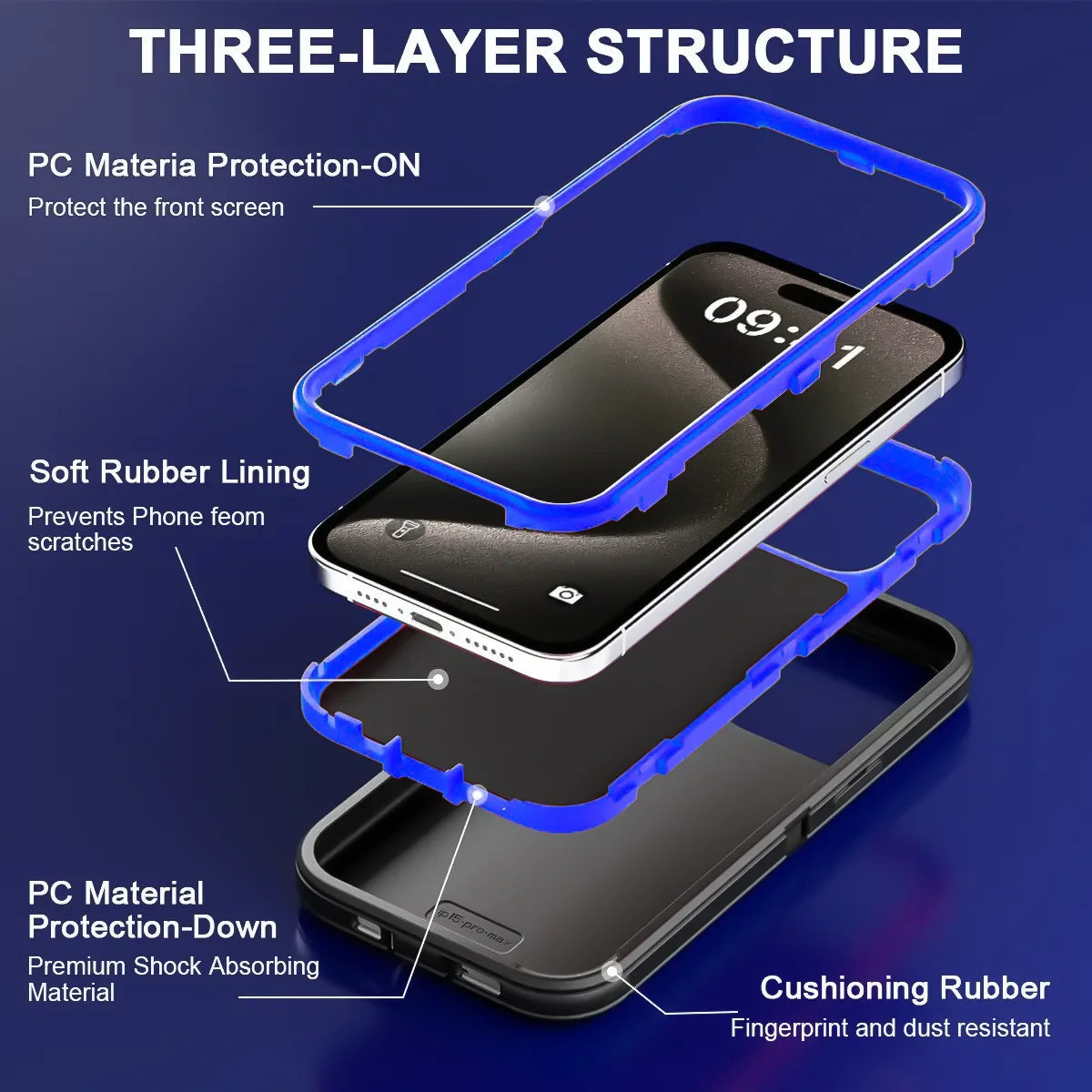 Shockproof Armor Defender Phone Cases For iPhone 16 Pro Max 13 12 Mini 14 Plus 11 15 Pro Max 16E Hard PC+TPU Stand Protect Cover