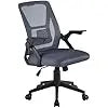 Beige Desk Chair Mid-back Swivel Ergonomic Office Chair With Adjustable Arms Mesh Lumbar Support for Computer Task Work Gaming