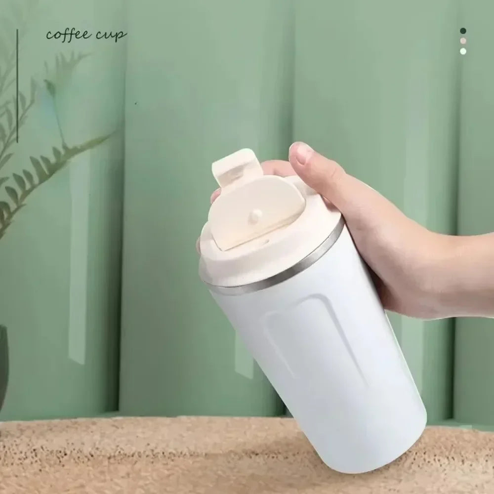 HOT 380/510ML Travel Stainless Steel Coffee Cup Thermal Mug Leak-Proof Thermos Bottle Tea Coffee Mug Vacuum Flask Insulated Cup