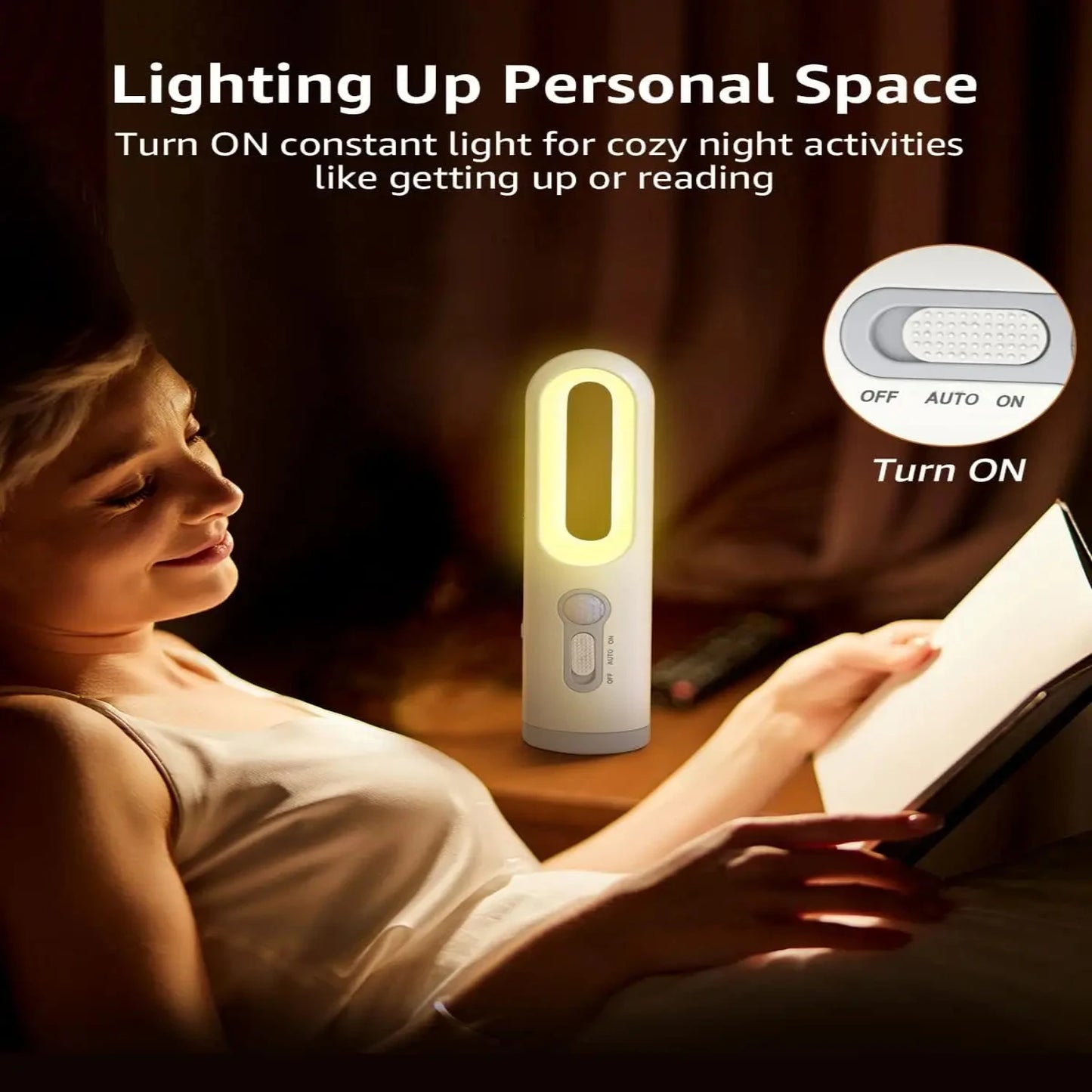 2-in-1 Motion Sensor Night Light and Portable Flashlight – Suitable for Any Place