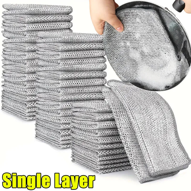 Wholesale Metal Steel Wire Rags Cloth Home Kitchen Pot Pan Dishwashing