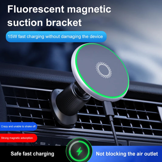 Magnetic Air Vent Phone Bracket for MagSafe Car Mount Smartphone Support Cell Phone Holder for iPhone 12 13 14 15 Series