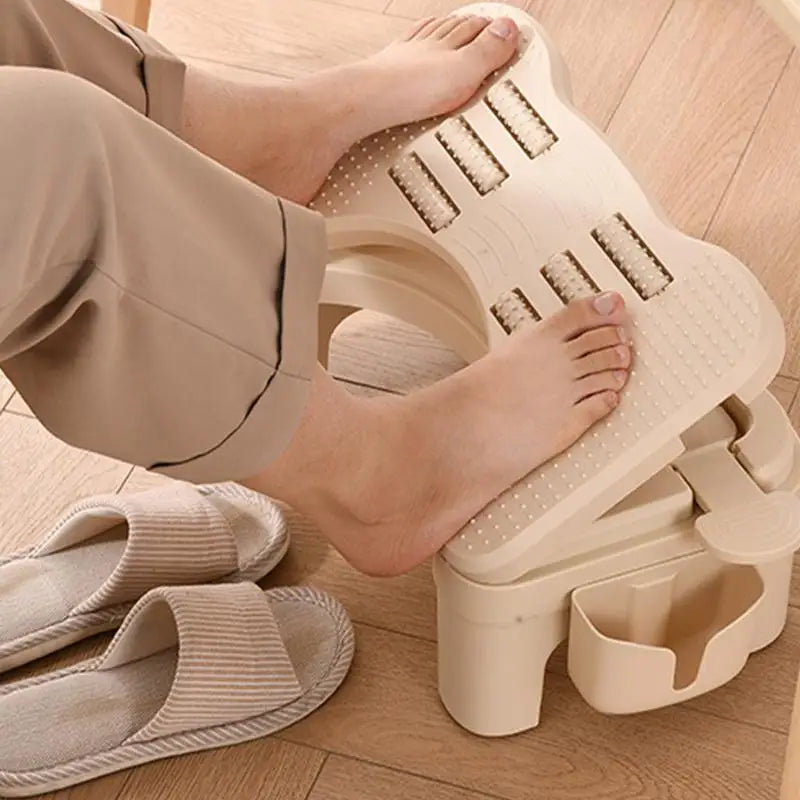 Portable Offices Footrests with Massage adjustable Under Desk Footrest Ergonomic Foot Stool Pain Relief for Home Office Work
