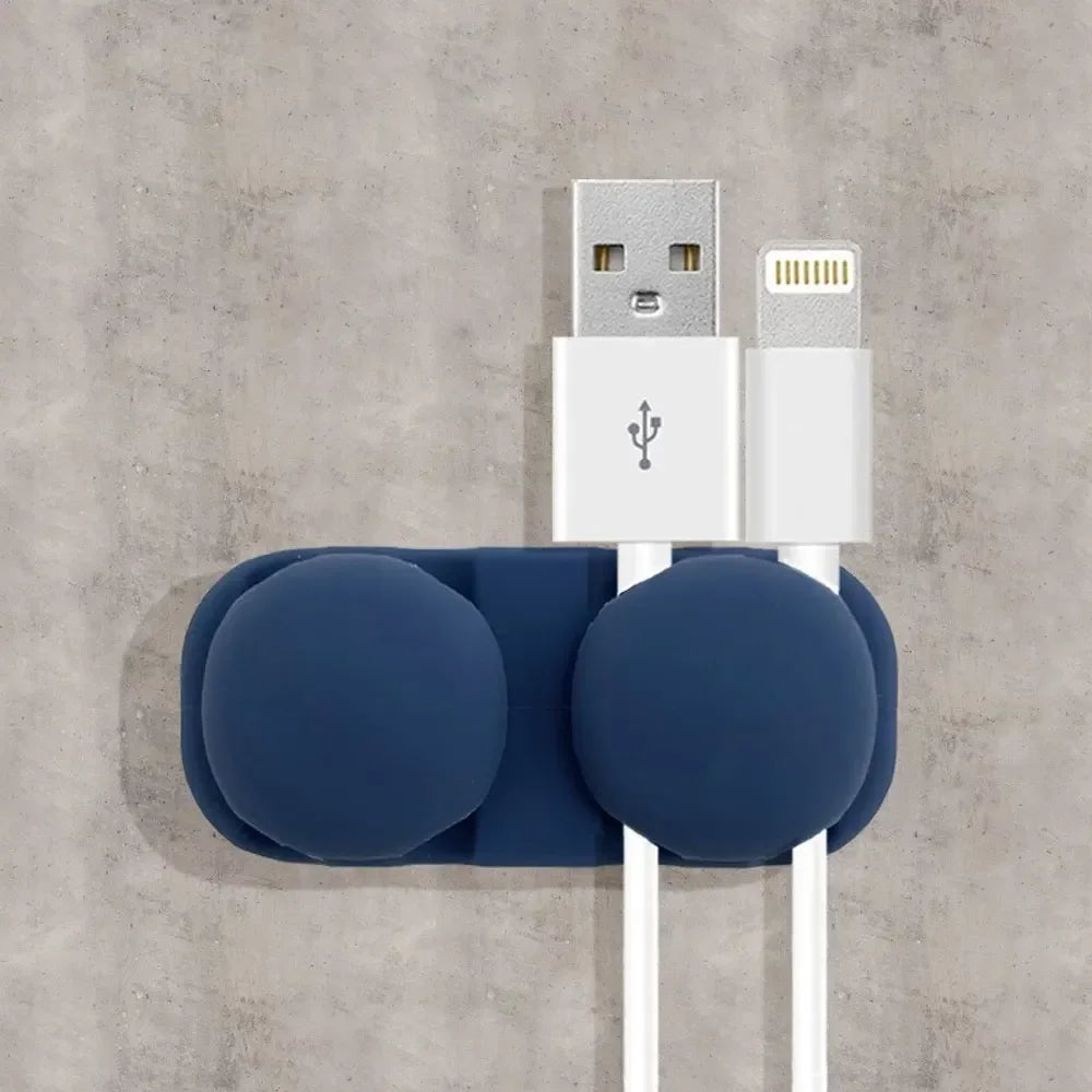 Stonego Silicone USB Cable Organizer Desktop Tidy Management Holder for Mouse Headphone Wire