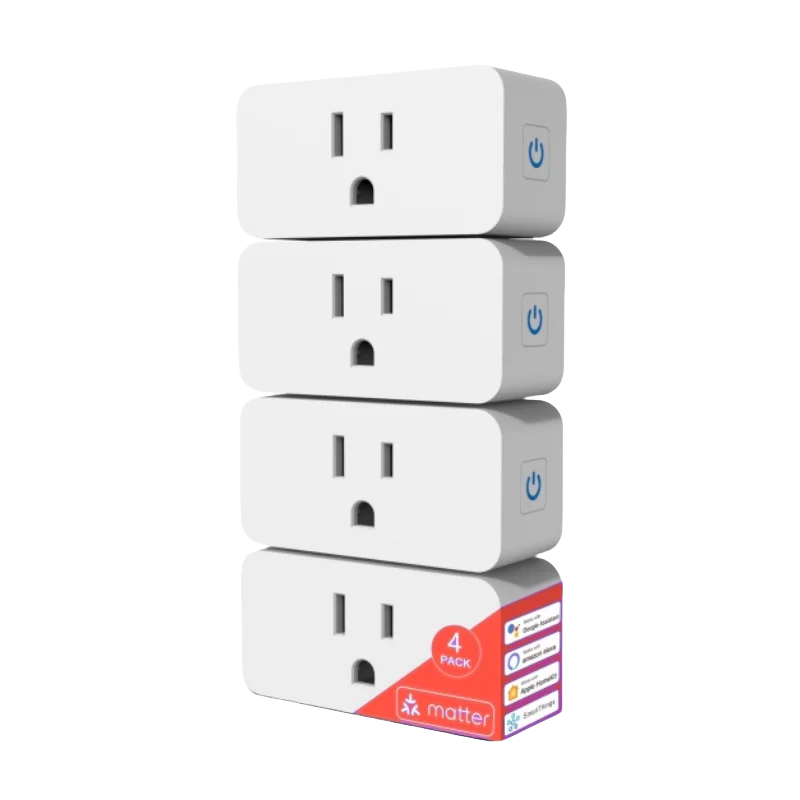 Matter WiFi Mini Smart Socket 10A US Timeing Wireless Voice Control Smart Life App Works With Tuya Homekit Alexa Google Home