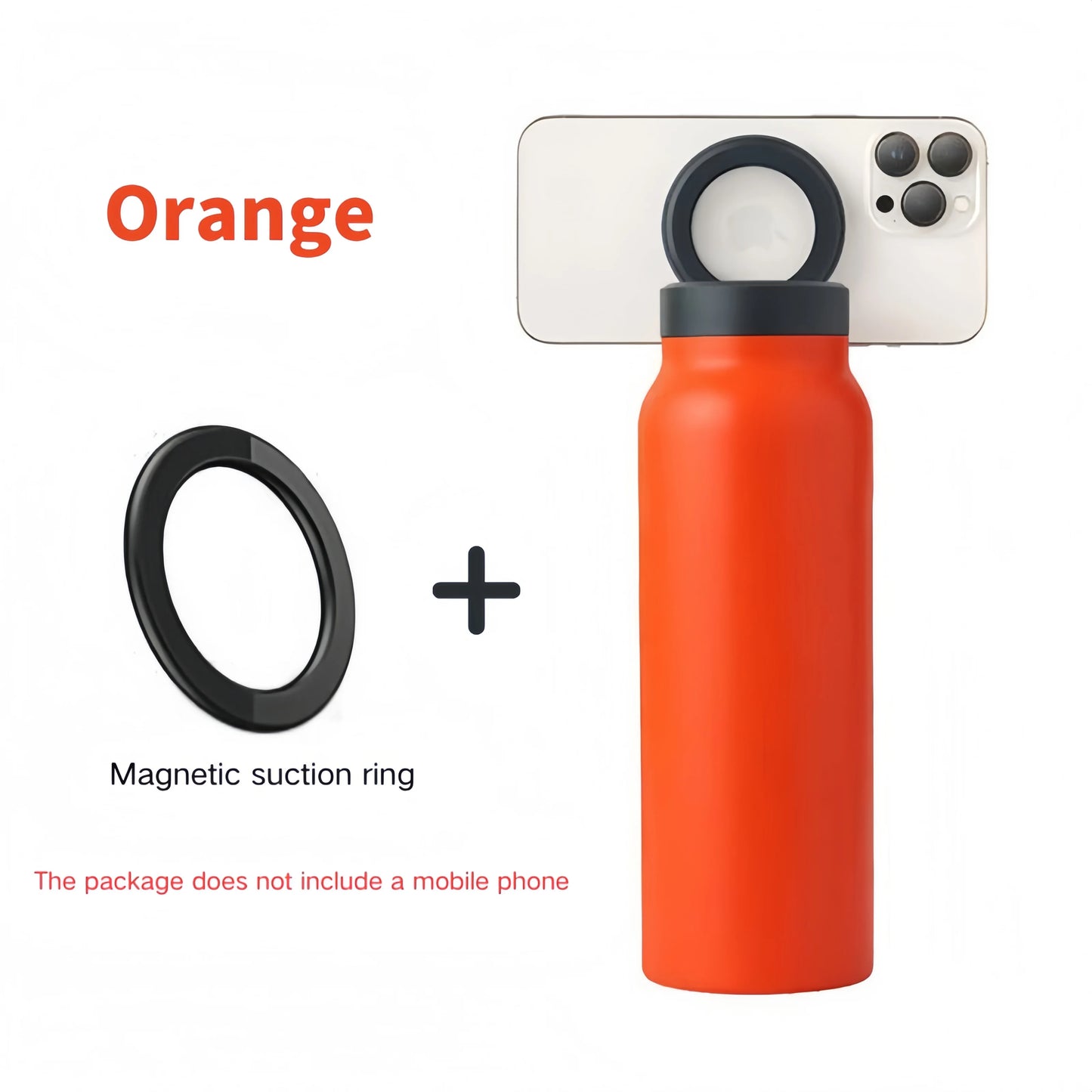 24 Oz Insulated Stainless Steel Sports Water Bottle With Straw Outdoor Insulated Water Mug With Magnetic Phone Holder Thermos
