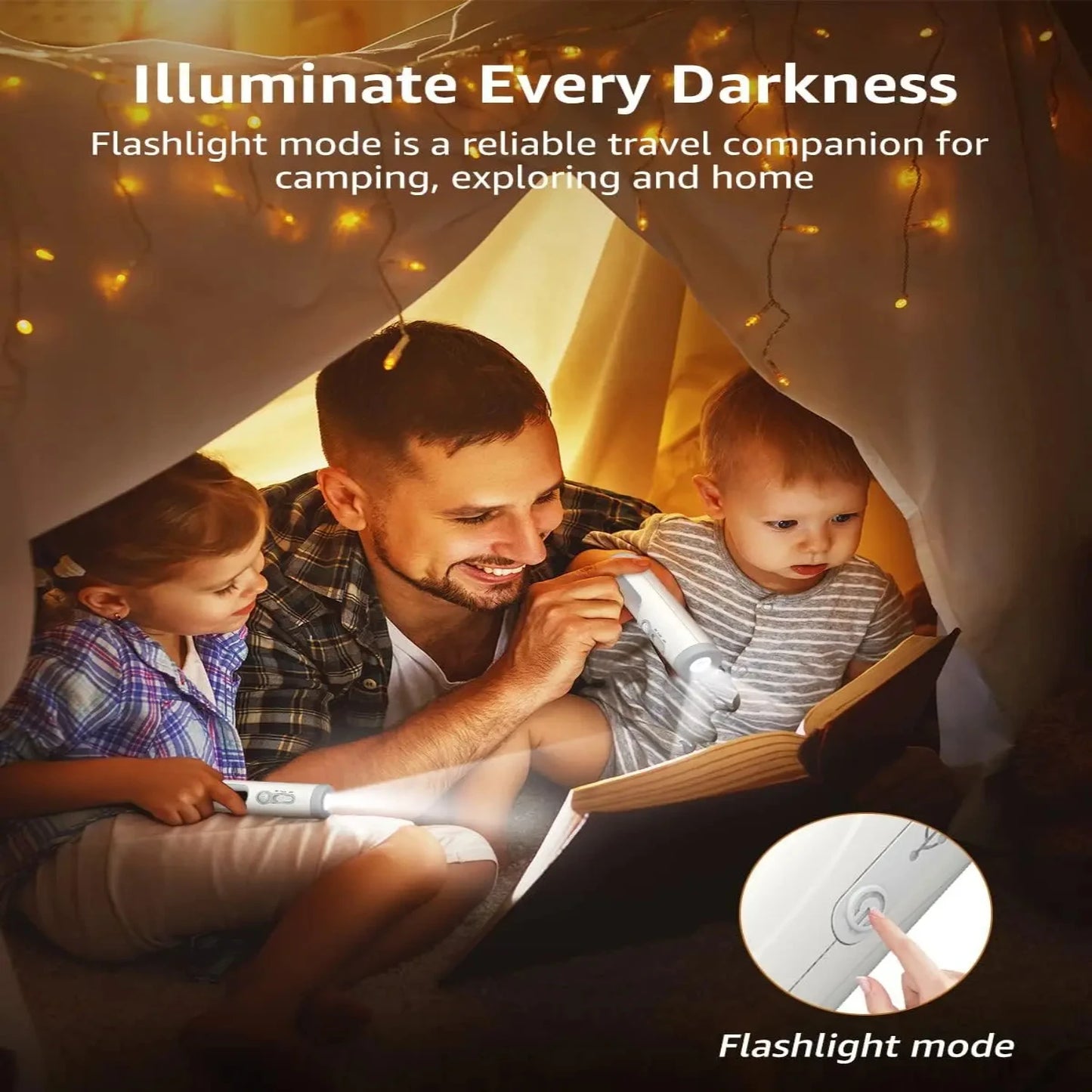 2-in-1 Motion Sensor Night Light and Portable Flashlight – Suitable for Any Place