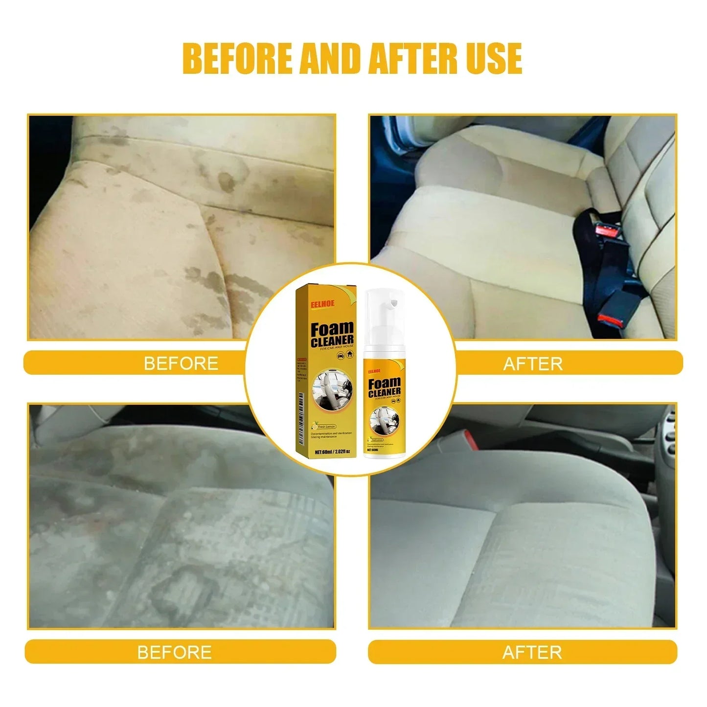 30/100ml Multi-Purpose Foam Cleaner Spray Large Capacity Leather Cleaning Auto Home Foam Cleaners for Car Wash Maintenance