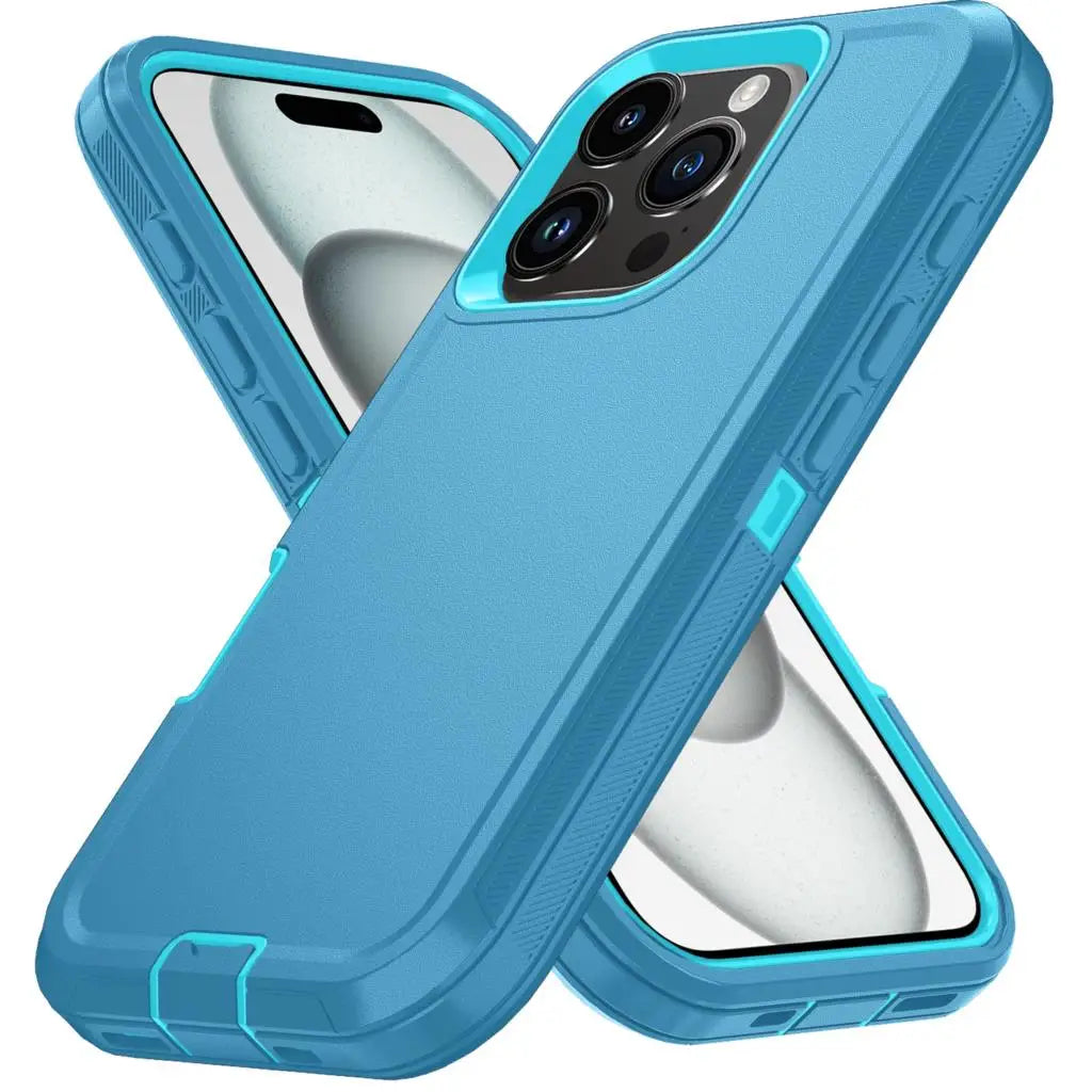Shockproof Armor Defender Phone Cases For iPhone 16 Pro Max 13 12 Mini 14 Plus 11 15 Pro Max 16E Hard PC+TPU Stand Protect Cover