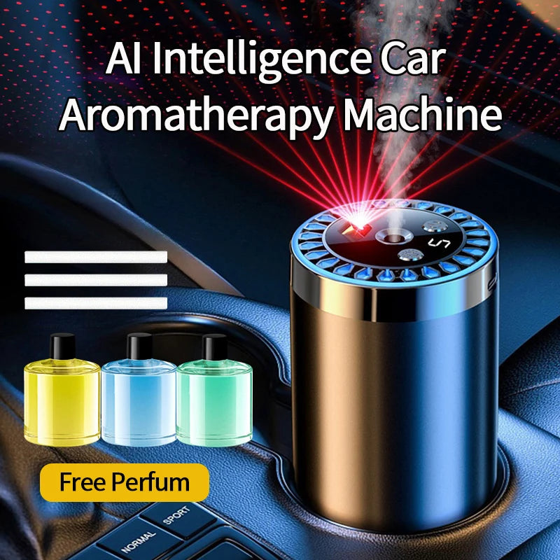 Car Fragrance Humidifier 5 Modes Scent Air Diffuser Car Air Freshener Smart Aroma Diffusers Car Perfume Essential Oil Dispenser